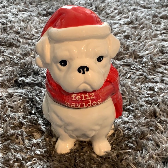 christmas dog cookie jar